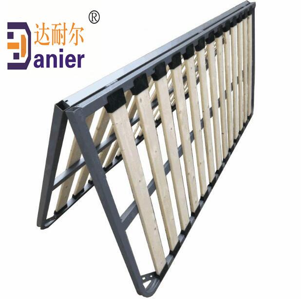 Folding metal bed frame